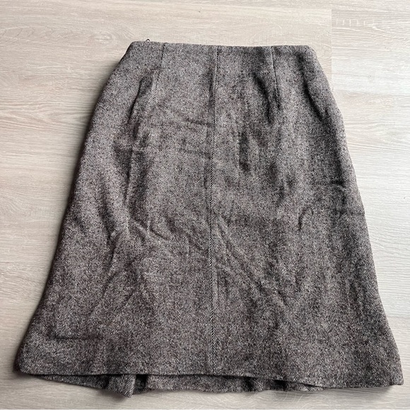 Massimo Dutti midi Autumn brown Chic Shortened Skirt with Front Pockets &buttons - Picture 8 of 10